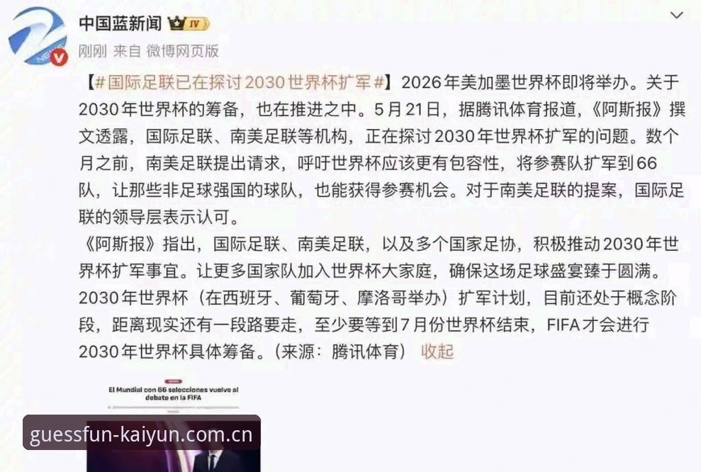 世界杯扩军至66队的全面解析：中国男足迎来历史性机遇